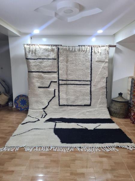 White Razan Marokkaans handgemaakt tapijt